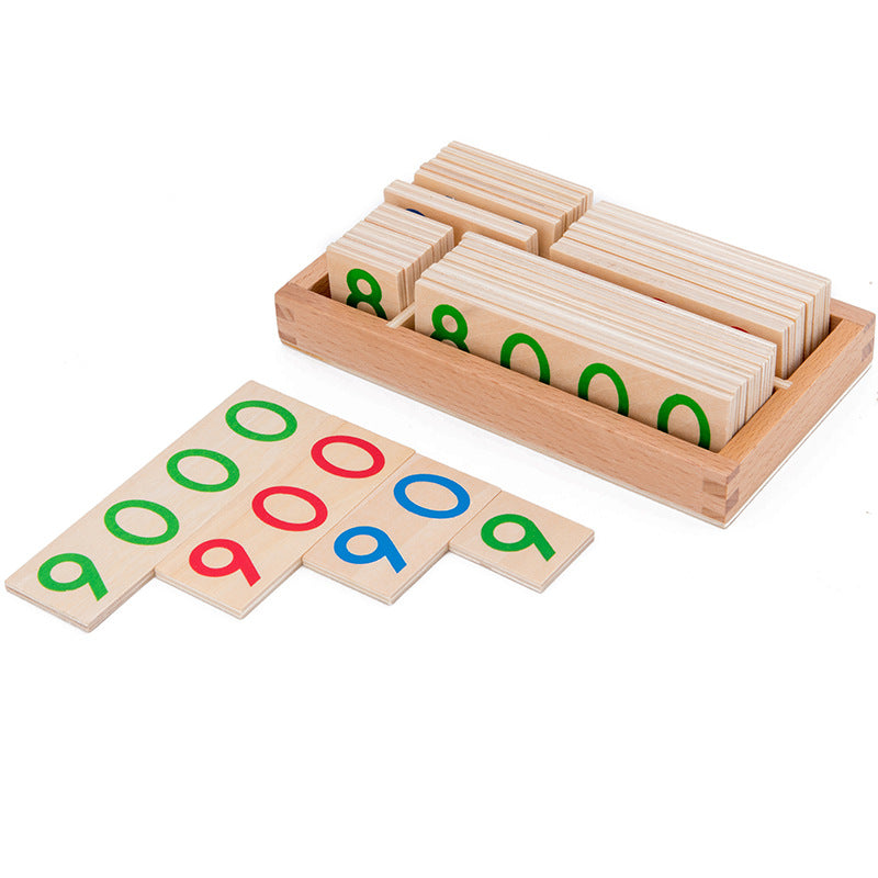 Montessori Kids Wooden Math Cards 1-9999