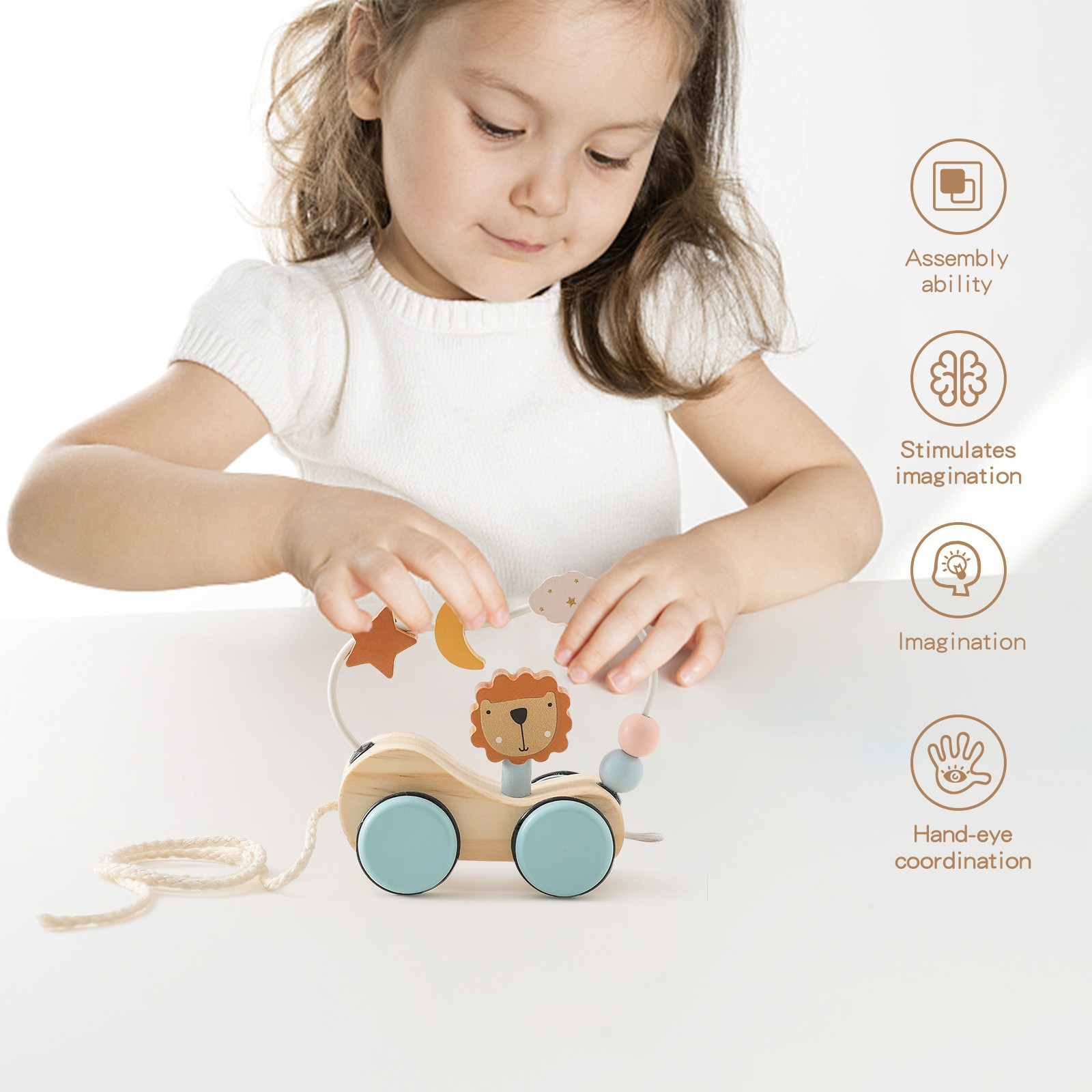 Beaded Wooden Logic Toy