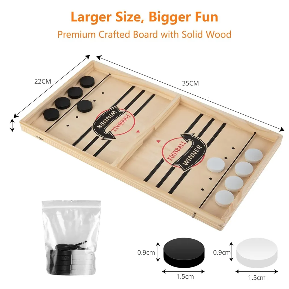 Interactive Tabletop Hockey Game with Quick Slingshot